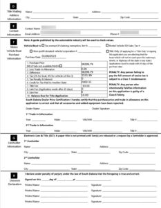 2023 Can Am X3 Max Form1001 Title Application South Dakota