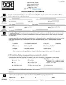 2023 Can Am X3 Max Form1015 Offroad Affidavit South Dakota